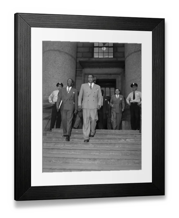 Framed Print : Paul Robeson Walking from Federal Building Framed Print : Paul Robeson Walking from Federal Building