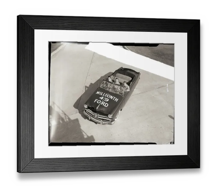 Framed Print : Executives Drive Ford's Millionth Car Framed Print : Executives Drive Ford's Millionth Car