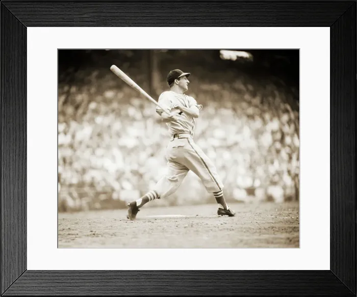 Framed Print : St. Louis Cardinals Player Stan Musial Batting During Game Framed Print : St. Louis Cardinals Player Stan Musial Batting During Game