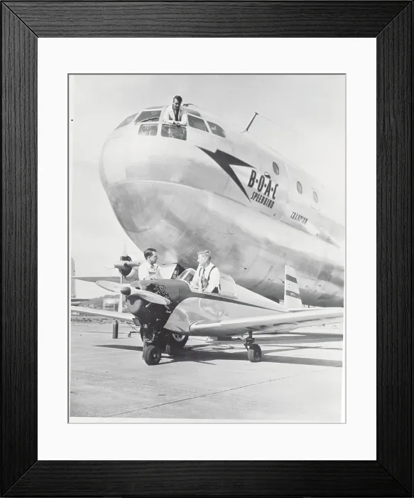 Framed Print : Men Posing with New Airplane Designs Framed Print : Men Posing with New Airplane Designs