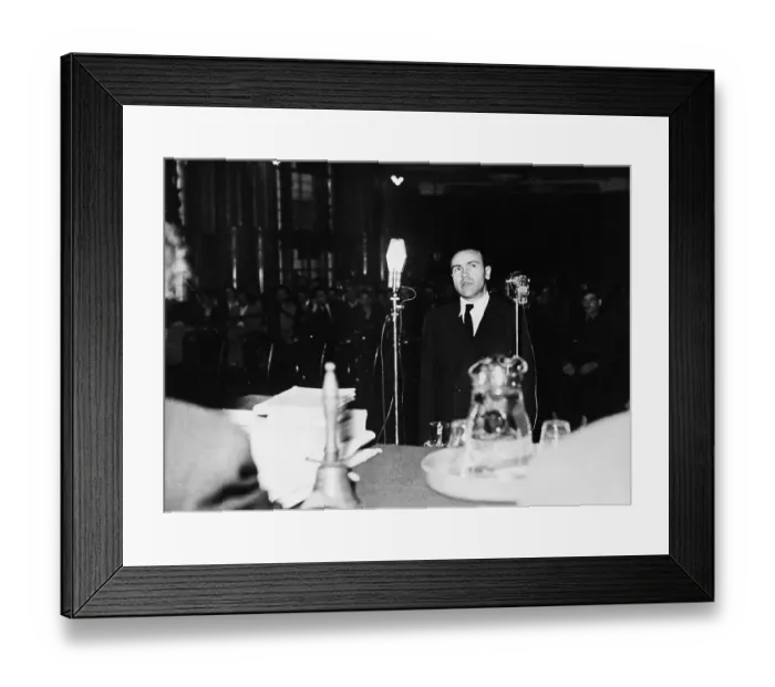 Framed Print : Laszlo Bajk Shown Before Peoples Court