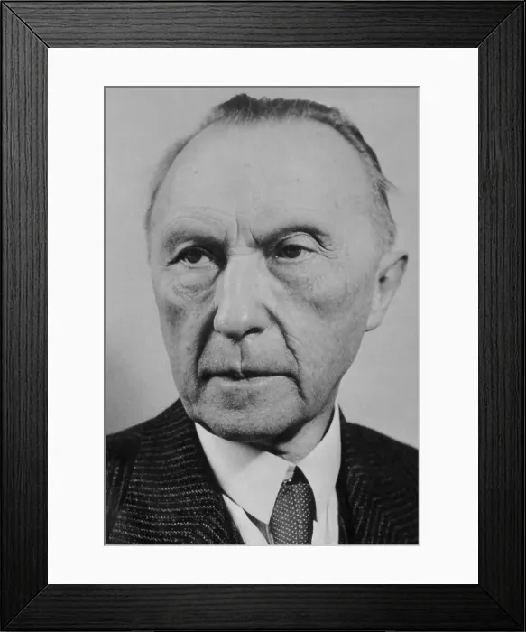 Framed Print : Portrait of Konrad Adenauer Framed Print : Portrait of Konrad Adenauer