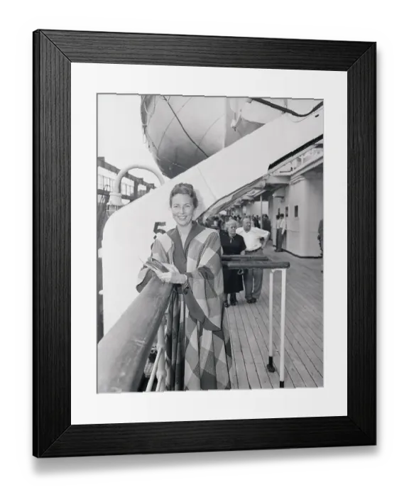 Framed Print : Agnes Moorhead on Cruise Ship Framed Print : Agnes Moorhead on Cruise Ship