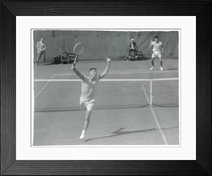 Framed Print : Tennis Player Jumping for Joy Framed Print : Tennis Player Jumping for Joy