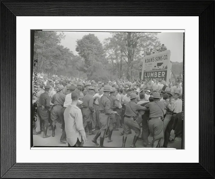 Framed Print : Police Controlling crowd at Concert Framed Print : Police Controlling crowd at Concert
