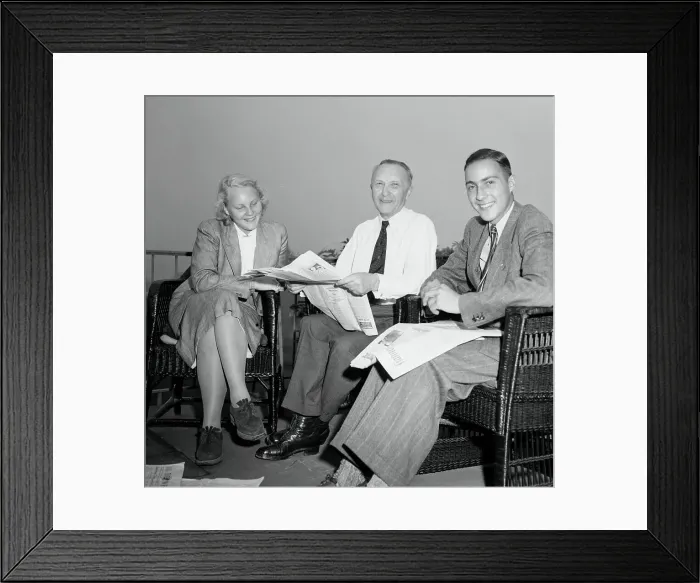 Framed Print : Konrad Adenauer Relaxing with His Children Framed Print : Konrad Adenauer Relaxing with His Children