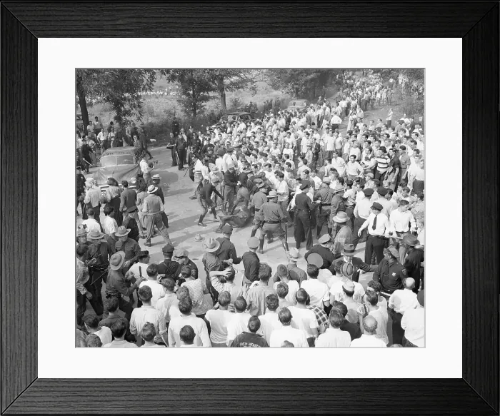 Framed Print : Vicious Scene at Rally on Paul Robeson Concert Site Framed Print : Vicious Scene at Rally on Paul Robeson Concert Site