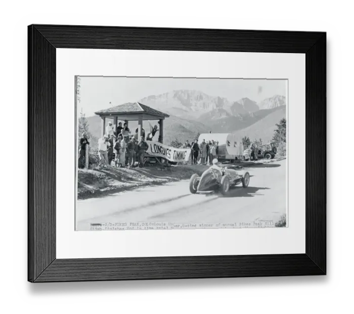 Framed Print : Lou Unser Finishes Second in Auto Race Framed Print : Lou Unser Finishes Second in Auto Race