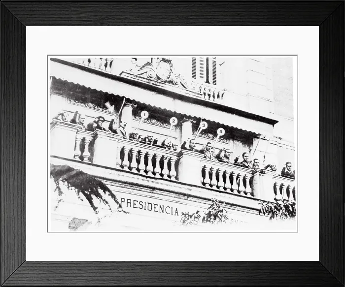 Framed Print : Marshal Tito Standing on the Presidential Government House Balcony Framed Print : Marshal Tito Standing on the Presidential Government House Balcony