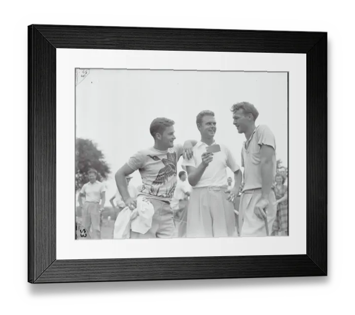 Framed Print : Amateur Golfers Conversing Framed Print : Amateur Golfers Conversing