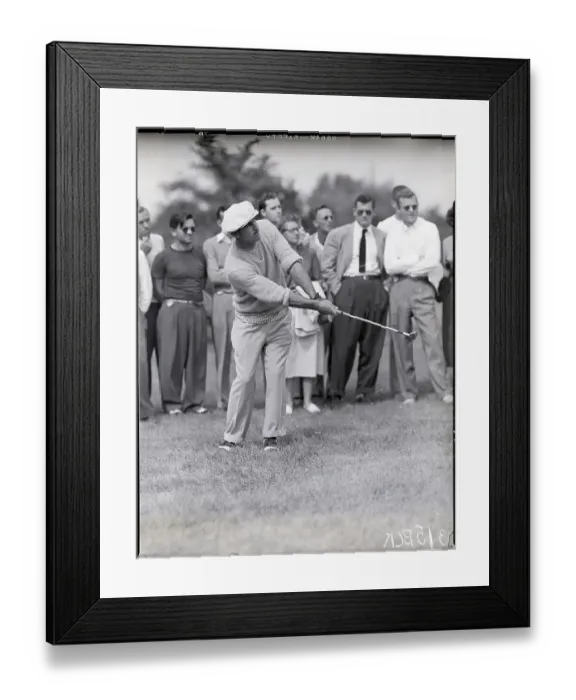 Framed Print : Golfer Robert Riegel Tees Off