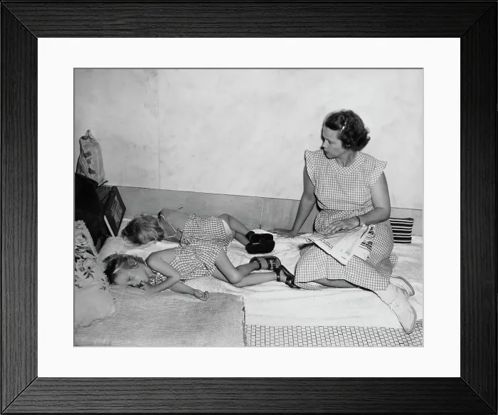 Framed Print : Refugees Shelter From Hurricane