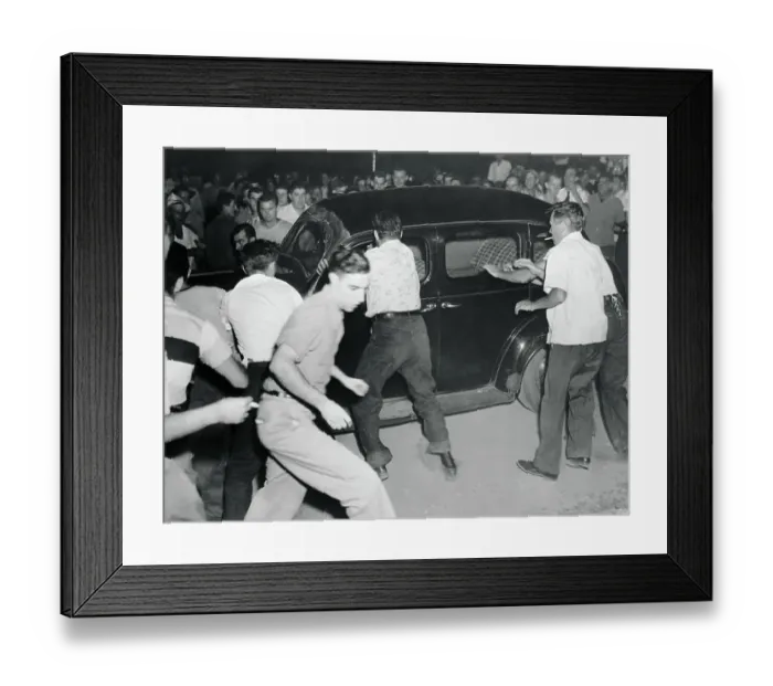 Framed Print : Protesters Rioting at Paul Robeson Concert Framed Print : Protesters Rioting at Paul Robeson Concert