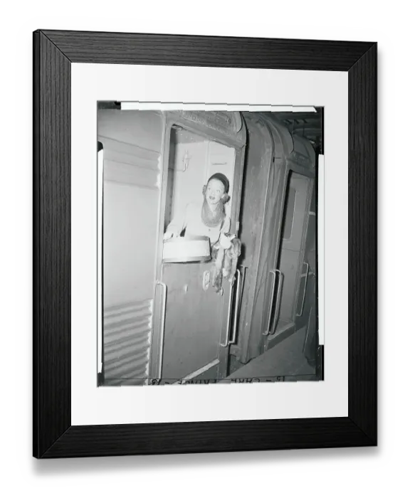 Framed Print : Eve Arden Arriving at Grand Central Station