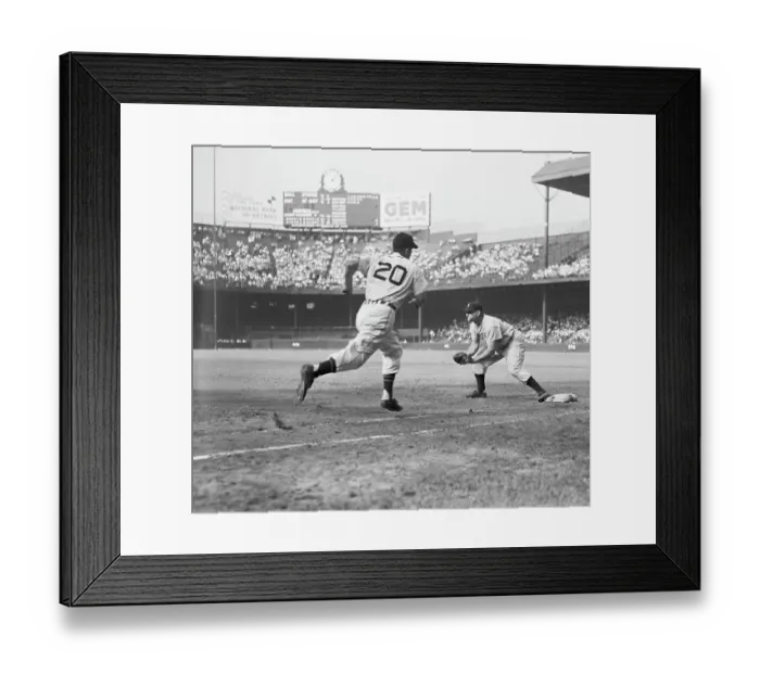 Framed Print : Vic Wertz Running Toward First Baseman Johnny Mize Framed Print : Vic Wertz Running Toward First Baseman Johnny Mize
