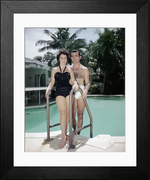 Framed Print : Elizabeth Taylor and William D. Pawley, Jr Framed Print : Elizabeth Taylor and William D. Pawley, Jr