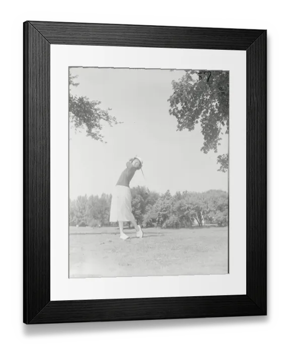 Framed Print : Peggy Kirk Driving Golf Ball Framed Print : Peggy Kirk Driving Golf Ball