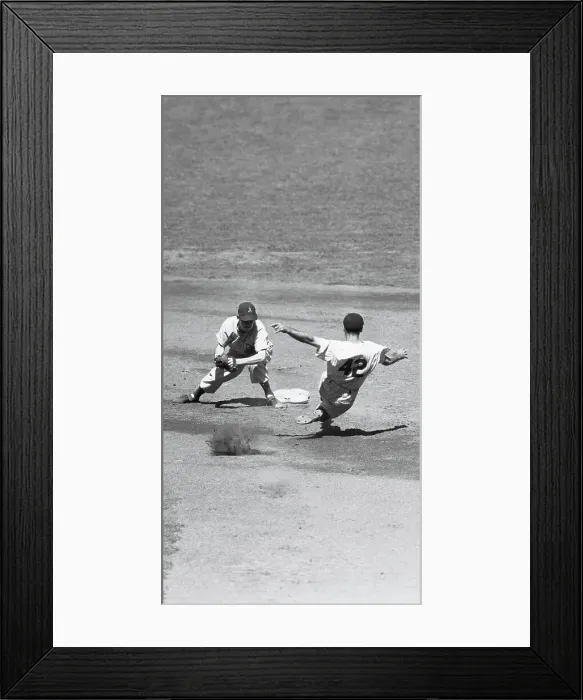 Framed Print : Jerry Coleman Out at Second Base Framed Print : Jerry Coleman Out at Second Base