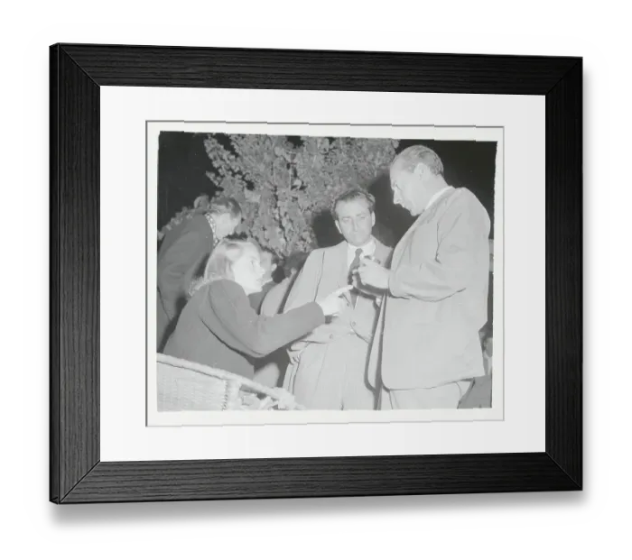 Framed Print : Ingrid Bergman with Art Cohn and Roberto Rossellini Framed Print : Ingrid Bergman with Art Cohn and Roberto Rossellini