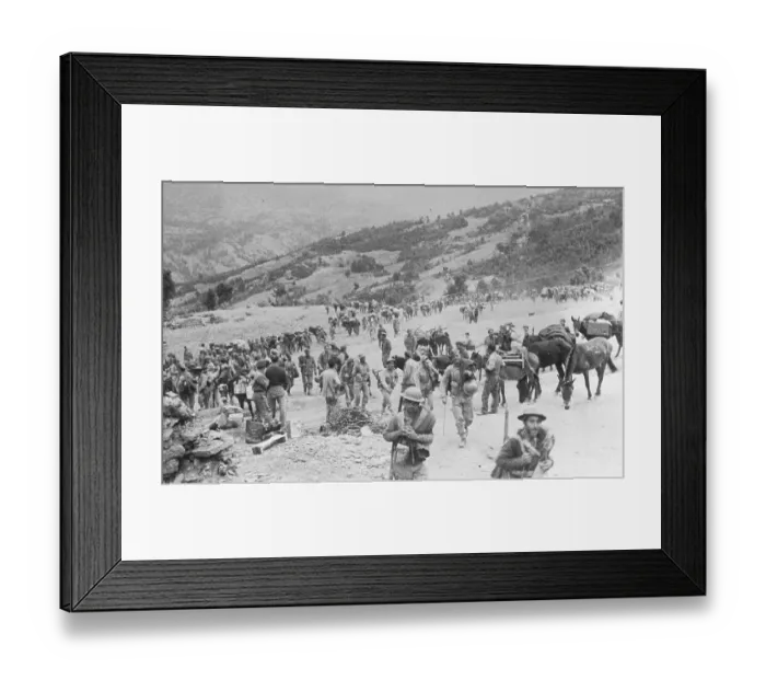 Framed Print : Greek Troops Camping on Hillside Framed Print : Greek Troops Camping on Hillside