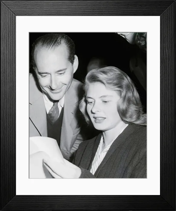 Framed Print : Roberto Rossellini and Ingrid Bergman Framed Print : Roberto Rossellini and Ingrid Bergman