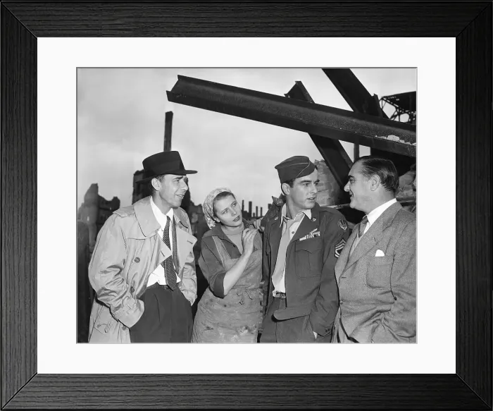 Framed Print : Director Giving Advice To Actors Framed Print : Director Giving Advice To Actors