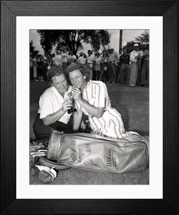 Framed Print : Babe Didrikson and Patty Berg Share a Soda Framed Print : Babe Didrikson and Patty Berg Share a Soda