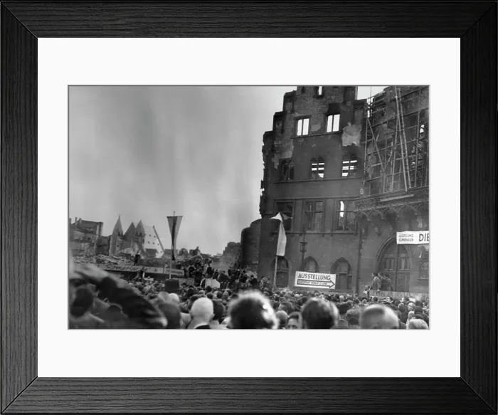 Framed Print : Election Rally In Frankfurt Framed Print : Election Rally In Frankfurt