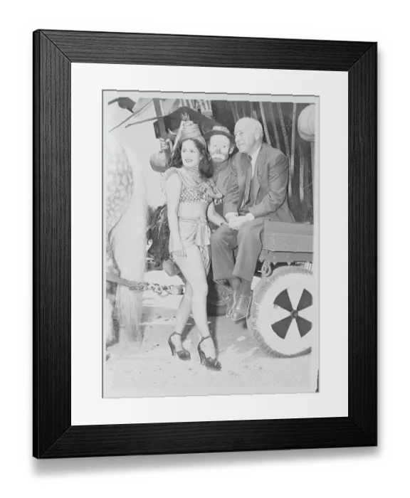 Framed Print : Cecil B. DeMille Posing With Circus Favorites Framed Print : Cecil B. DeMille Posing With Circus Favorites