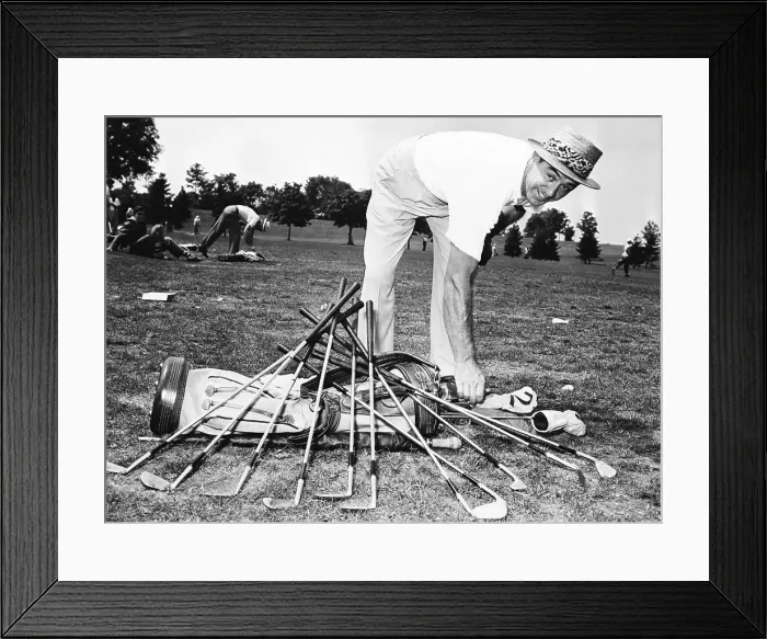 Framed Print : Sam Snead With Golf Clubs Framed Print : Sam Snead With Golf Clubs
