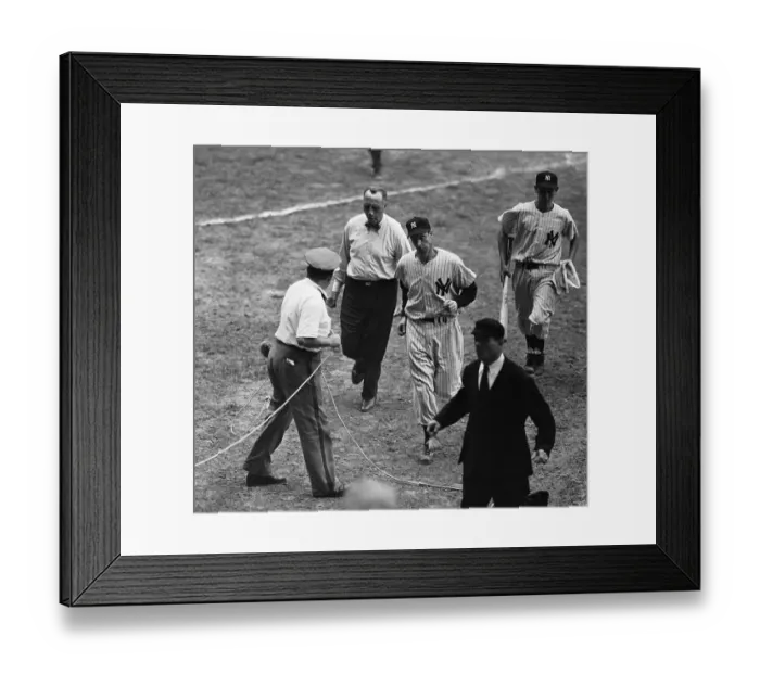 Framed Print : Joe DiMaggio after Game-Winning Hit Framed Print : Joe DiMaggio after Game-Winning Hit