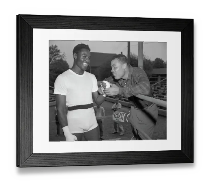 Framed Print : Joe Louis and Ezzard Charles Conversing Framed Print : Joe Louis and Ezzard Charles Conversing