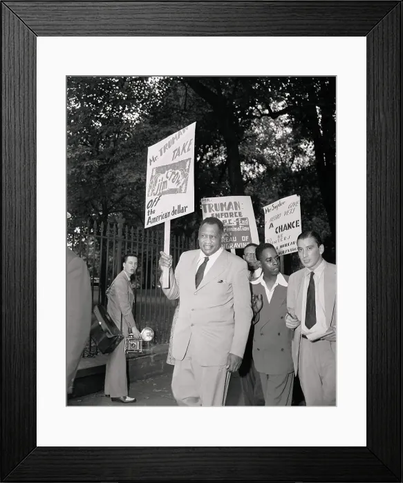 Framed Print : Paul Robeson Picketing at the White House Framed Print : Paul Robeson Picketing at the White House
