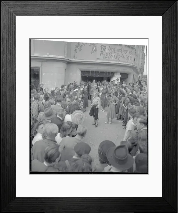 Framed Print : Fashion Show on German Street Framed Print : Fashion Show on German Street