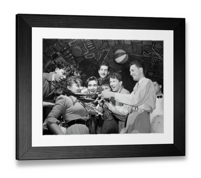 Framed Print : Young Parisians in Underground Nightclub Framed Print : Young Parisians in Underground Nightclub