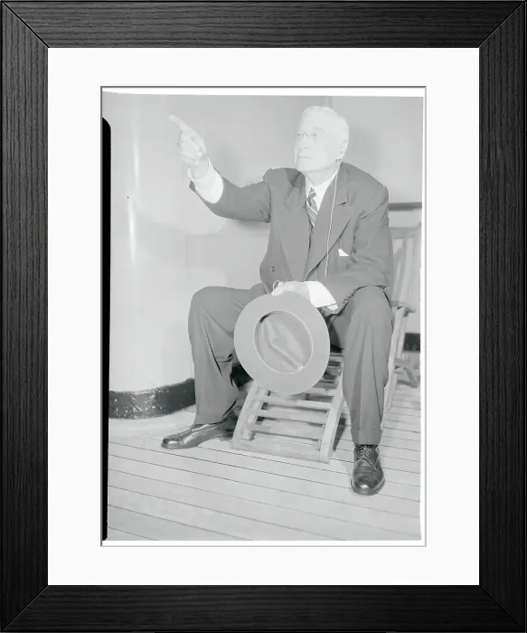 Framed Print : Bernard Baruch Gesturing Framed Print : Bernard Baruch Gesturing