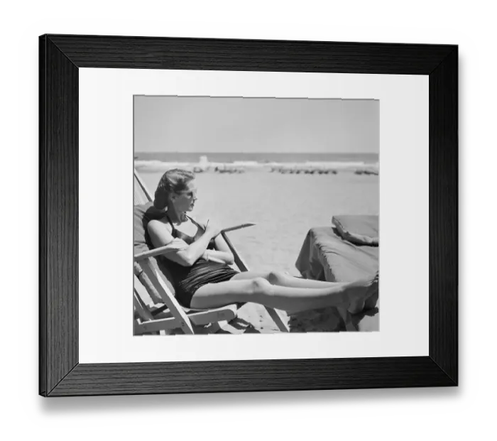 Framed Print : Princess Troubetzkoy the Former Barbara Hutton Sunbathing Framed Print : Princess Troubetzkoy the Former Barbara Hutton Sunbathing