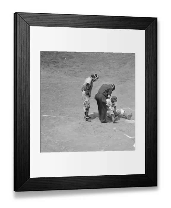 Framed Print : Jackie Robinson After Being Hit by Pitch Framed Print : Jackie Robinson After Being Hit by Pitch