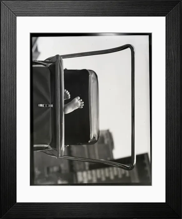 Framed Print : Baby's Feet Peeking out of Carriage Framed Print : Baby's Feet Peeking out of Carriage