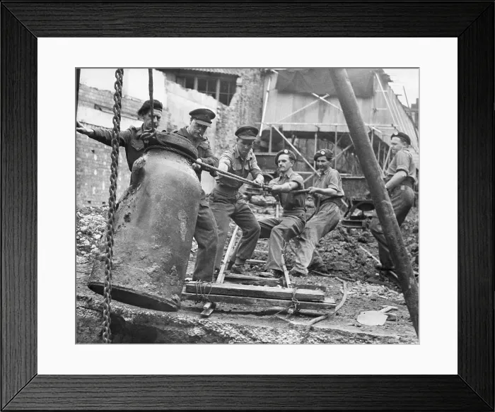 Framed Print : Bomb Specialists Removing a Bomb in London Framed Print : Bomb Specialists Removing a Bomb in London