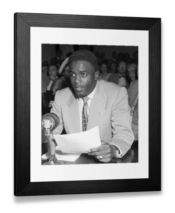 Framed Print : Jackie Robinson Testifying Framed Print : Jackie Robinson Testifying