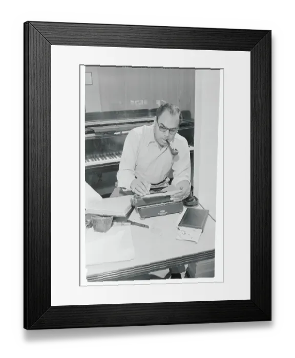 Framed Print : Phil Moore Writing Book Framed Print : Phil Moore Writing Book