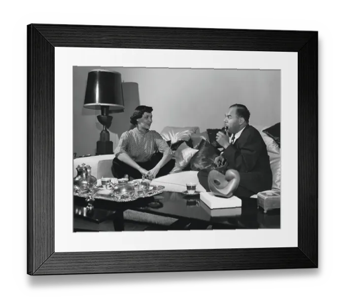 Framed Print : Phil Moore Chatting with Lena Horne Framed Print : Phil Moore Chatting with Lena Horne