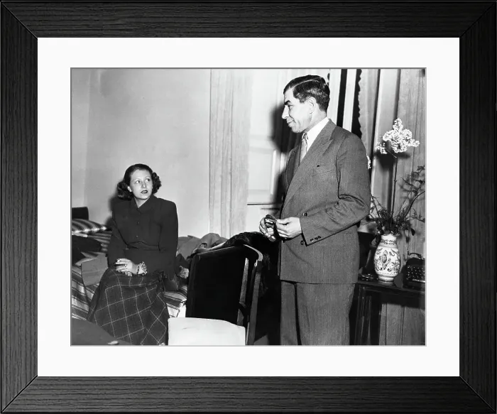 Framed Print : Lucky Luciano at Home with Spea Lissoni Framed Print : Lucky Luciano at Home with Spea Lissoni