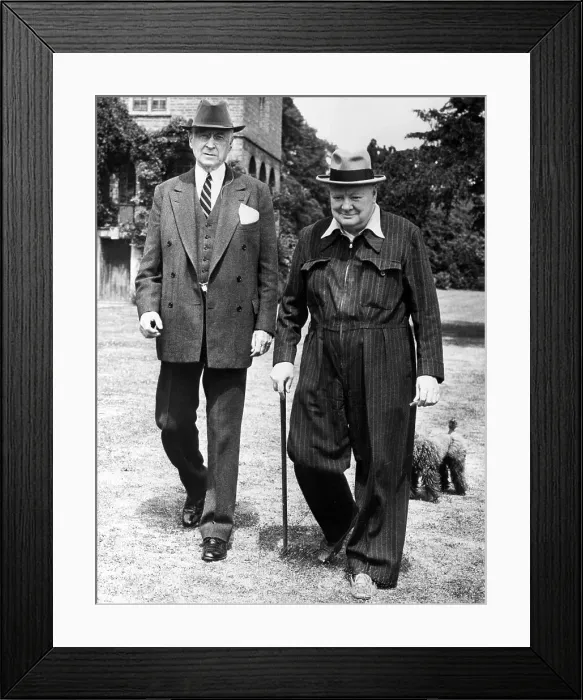 Framed Print : Winston Churchill With Bernard Baruch Framed Print : Winston Churchill With Bernard Baruch