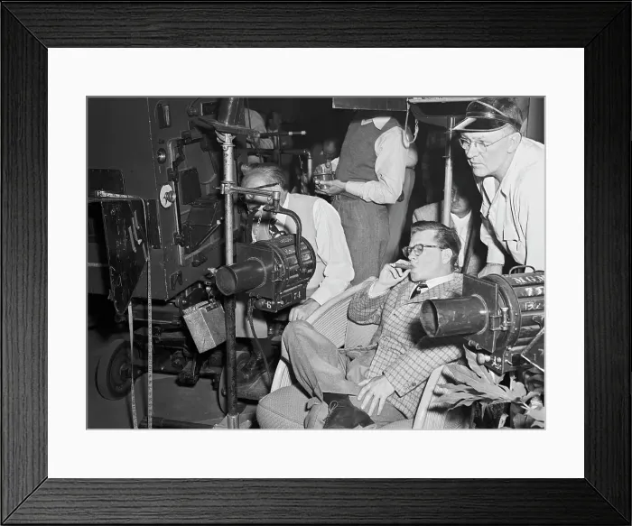 Framed Print : Mickey Rooney Smoking Cigar on the Set Framed Print : Mickey Rooney Smoking Cigar on the Set
