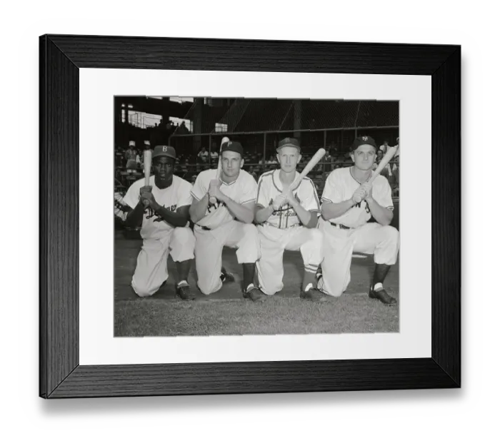 Framed Print : Portrait of Four Leading Batters in All Star Game Framed Print : Portrait of Four Leading Batters in All Star Game