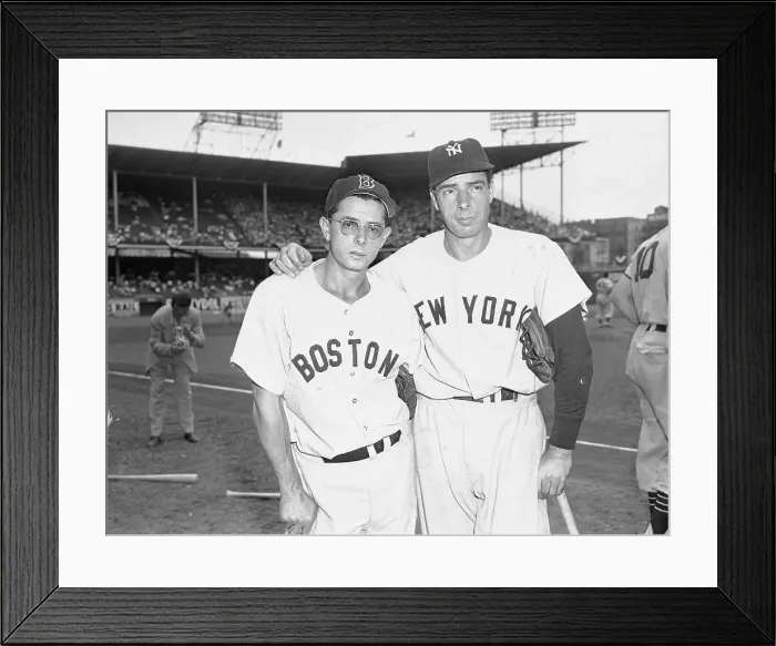 Framed Print : Joe DiMaggio Posing with Arm Around Brother Dom Framed Print : Joe DiMaggio Posing with Arm Around Brother Dom
