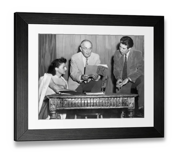 Framed Print : William Carlos Williams Reading Play to Two Actors Framed Print : William Carlos Williams Reading Play to Two Actors