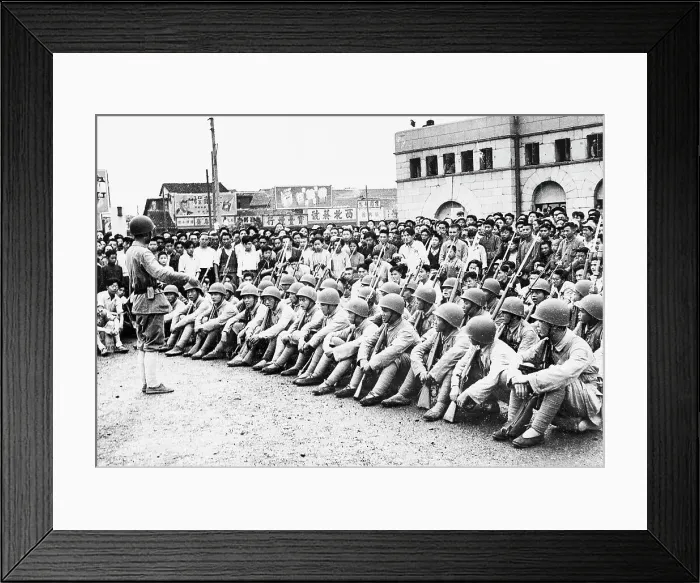 Framed Print : Communist Soldiers in Shanghai Framed Print : Communist Soldiers in Shanghai